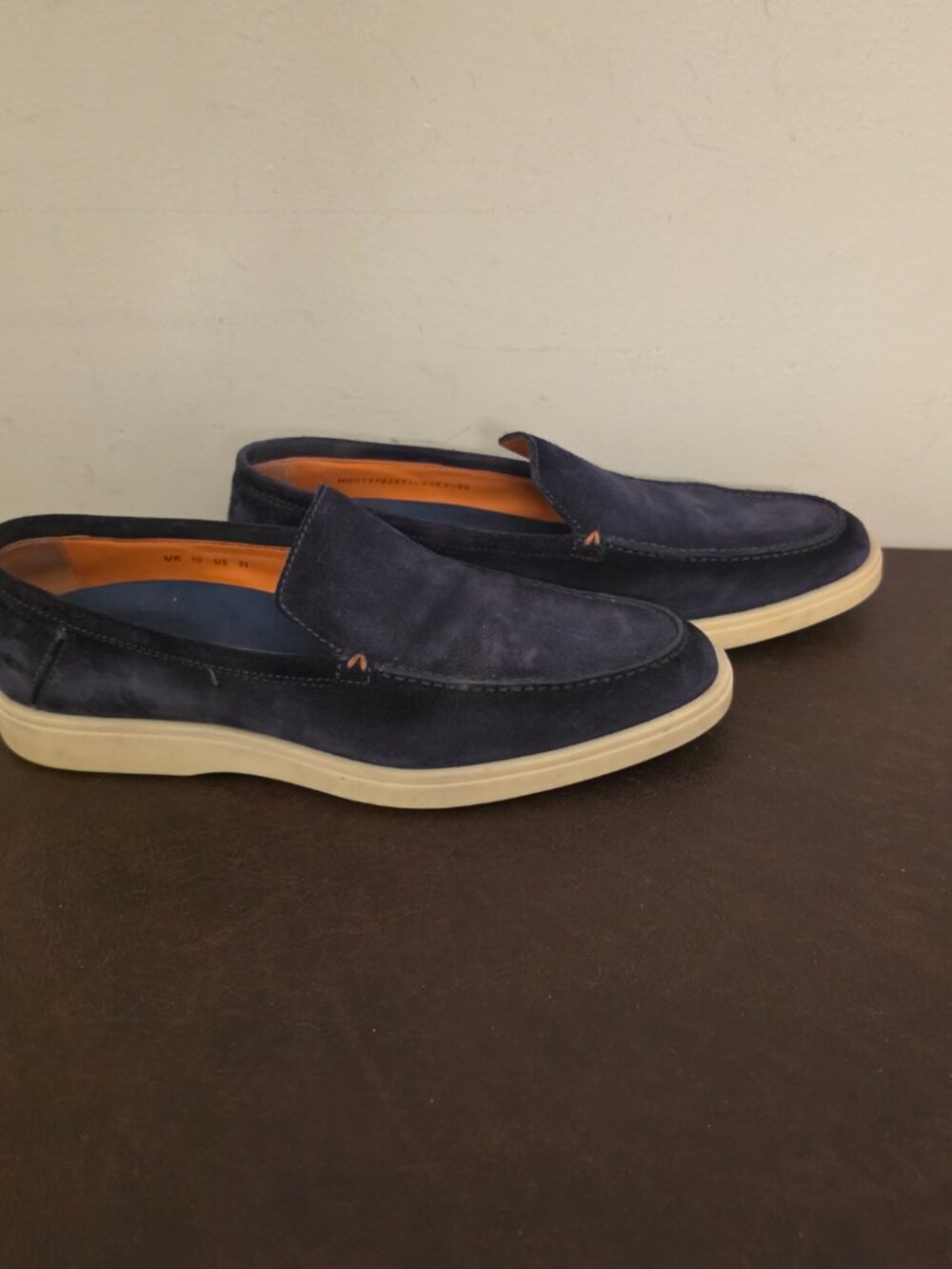 Santoni Loafer in dark blue, size 11 (USA),